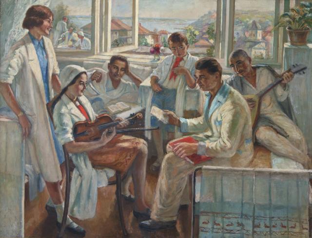 Рубанов И.М. Пионеры у раненых бойцов. 1942 Рубанов И.М. Пионеры у раненых бойцов. 1942